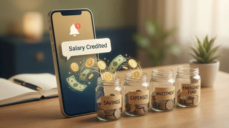 सैलरी आते ही पहले क्या करें? जिम्मेदारी से पैसे मैनेज करने की 5 आसान स्टेप्स।